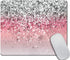 Pink Glitter Background Customized Mouse Pad - Non-Slip Rubber Gaming Pad, 9.5 X 7.9 Inch