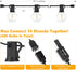 60FT G40 Dimmable 30 Bulbs Commercial Bosceos Outdoor LED Globe String Lights Waterproof Shatterproof Light Strings