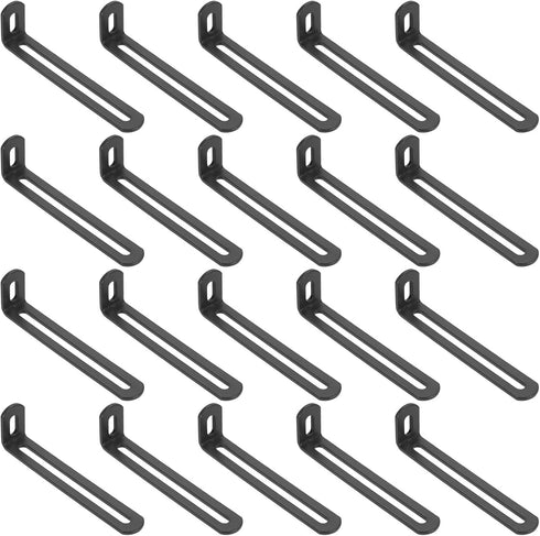 uxcell 20 Pcs Adjustable Right Angle Brackets, Slotted L-Shape Corner Bracket 4.7"x1.2"x0.7",