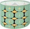 LASENLANP Drum Lamp Shade Mid Century Vintage 1950s Modern Retro Atomic Pattern Geometric