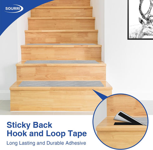 SOURRI 1 Inch x 82 Feet Hook and Loop Tape, Heavy Duty Sticky Back Fastener Roll, Nylon Self Adhesive Strips for Home,