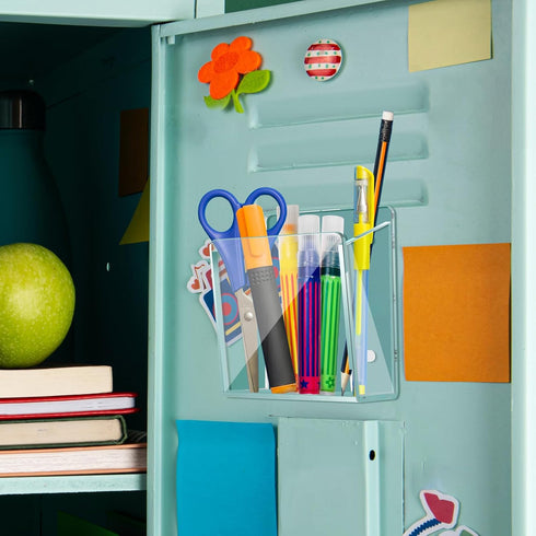 8+ Acrylic Whiteboard Marker Holder, Magnetic or Adhesive Mount Marker Organizer for Fridge, Classroom and Office