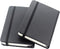 ZZTX 2 Pack Small Pocket Notebook, 3.5" x 5.5", Hardcover Lined Paper Mini Notepad with Black Leather Sketchbook