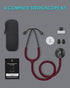 Lightweight Stethoscopes for Nurses, Doctors, Nursing Students, Single Head Heartbeat Monitor with Accessories