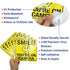 Smile You're On Camera Sign Stickers, 6 Pack - 6 x 6 Inches - Laminated for Ultimate UV, Weather, Scratch Resistance