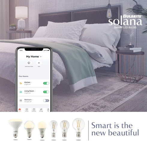 Bulbrite G25 Bulb, Solana WIFI Connected Edison Filament LED Smart Light Clear