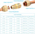 PATIKIL 1/4" to 3/8" Pipe Extension Joint Connector, Free Welding Brass Coupler with 2pcs Flare Nuts for AC