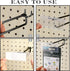 Tandefio 100 Pack 8 Inch Black Metal Peg Board Hooks with Clear Plastic Label Holder for 1/8'' to 1/4'' Pegboard