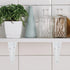 Uenhoy 10 Pack 8 Inch (8" 6") White Shelf Brackets Metal Floating Shelf Brackets Heavy Duty L Brackets for Shelves