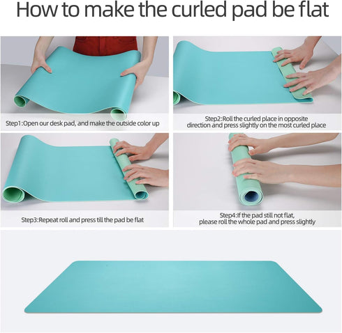 YSAGi Desk Mat, Large Waterproof Mouse Pad for Desk, Leather Desk Pad for Keyboard and Mouse, Dual-Sided Mat (35.4" x