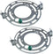 LUORNG 115mm (4.53 inch) Universal Light Fixture Mounting Bracket Kit, 2 Sets Round