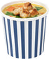 Restaurantware Bio Tek 12 Ounce Soup Containers, 25 Durable Disposable Blue and White Paper Soup Bowls