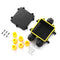 IP68 Waterproof Junction Box, 3-Way Outdoor Cable Connectors with 3 Cable M25 Gland Wire Connector, Black