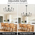 Lurinenna 6-Light Black Farmhouse Chandelier, Rustic Industrial Modern Ceiling Pendant Light, Adjustable Hanging Lamp