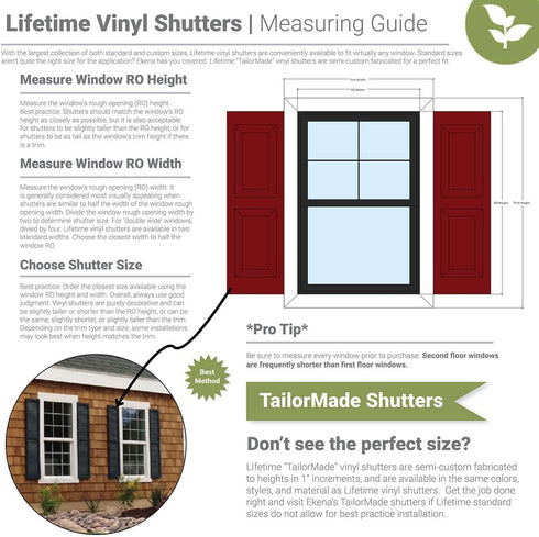 Ekena Millwork LVSL0012WH 3" (12/Bag), Lifetime Vinyl Shutter-Lok's White