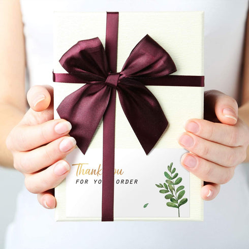 Outus 180 Pieces Thank You for Your Order Card Support Small Business Customer Thank You Cards Gold Foil and Green