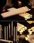 36 White,0.8x11 Inches,Roman Treela Pieces Flameless Taper Candles Flickering Faux LED Battery Operated Electric Fake