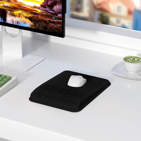 MEKASS Ergonomic Mouse Pad with Wrist Rest, Mouse Pad with Wrist Support for Pain Relief, Memory Foam Mousepad