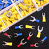 Glarks 240pcs Fork Spade Quick Splice Crimp Terminals Connectors Assortment Kit (22-16/16-14/12-10 Gauge)