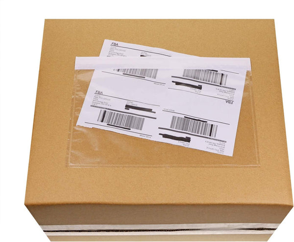 Tupalizy Clear Shipping Mailing Label Envelopes, Top Loading Packing List Adhesives for Business Storage