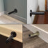 Decorative Door Stoppers, 3.5 Inch 304 Stainless Steel Heavy Duty Door Stops with Rubber Tip Bumper, 2 Pack Antique