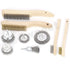 Swpeet 9Pcs Wire Scratch Brush Kit, Including 5Pcs Wire Wheel Cup Brush and 3Pcs Brass/Stainless/Carbon Steel Brushes