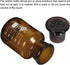 PATIKIL 125mL Reagent Media Bottle, 1Pcs Round 3.3 Borosilicate Glass Storage Bottle with Amber Cap, Amber