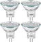 4 Pack 3W MR11 LED Landscape Light Bulbs, Low Voltage 12V, 20W Halogen Replacement, GU4 Bi-Pin Base, Soft White 3000K