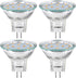4 Pack 3W MR11 LED Landscape Light Bulbs, Low Voltage 12V, 20W Halogen Replacement, GU4 Bi-Pin Base, Soft White 3000K