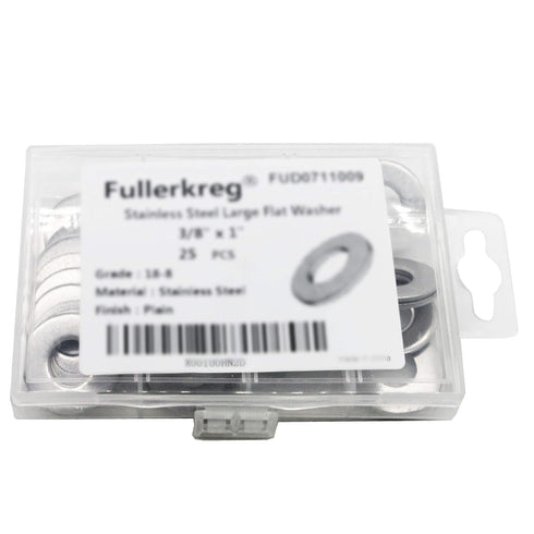 (100 pcs) 1/4" x 3/4" OD 18-8 Stainless Steel Fender Washer by Fullerkreg