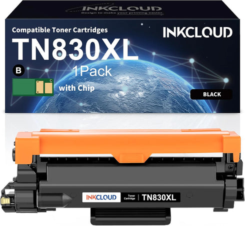 INKCLOUD TN830XL Black Toner Cartridge High Yield Replacement for Brother TN830 TN-830 TN830XL for HL-L2460DW