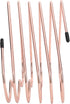Zerodis Heart-shaped Desk Book Storage Rack, Telescopic Wire Magazine Holder for Home, Office, Rose Gold