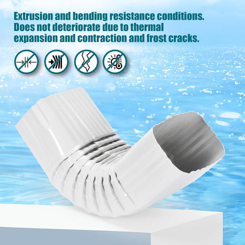 Downspout Gutter Elbows - Positive Elbow, 90 Degrees 3x2 Style A, Roofing Gutter Downspout Elbows