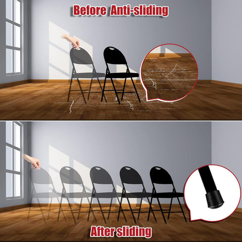 96 (3/4 Inch) Treela Pcs Folding Chair Leg Caps Heavy Duty Rubber Chair End Caps Non Marring Furniture Leg Cap Round