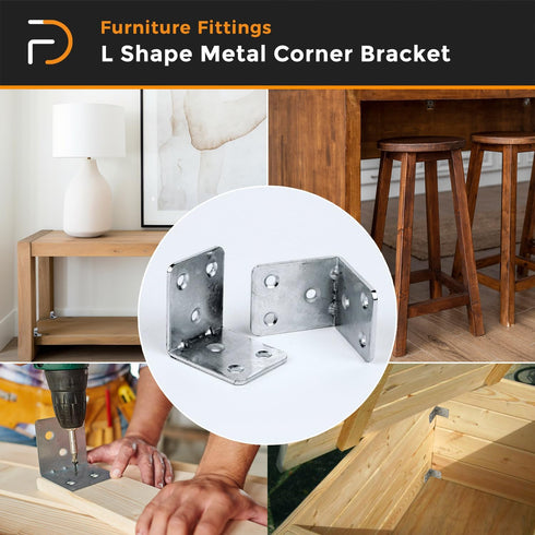 20 Pack Sets 1.4" 1.2" 90 L Bracket Corner Brace Metal x - L Brackets for Shelves - L Metal Connector - Stainless Steel