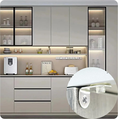 Runseaway 20Pcs Glass Shelf Right Angle Fixing Clip Bracket with Suction Cup, Wall Mounted Stainless Steel Glass