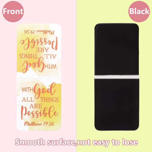 Dianelhall 96 Pieces Bible Verse Magnetic Bookmarks - 16 Styles Christian Magnet Book Markers for School & Office