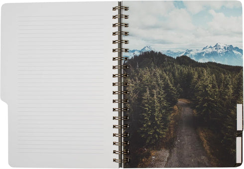 Fringe Studio Large Tab Notebook, Naturalist Notes, 5 Subject with Die-Cut Dividers, 7.25" x 10", 180 Lined Pages