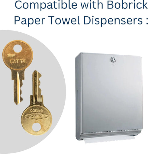 Robby's Cloud 74 330-43 74 (1 Pack) Dispenser Key Replacement for Bobrick CAT - Used for Toilet and Paper Towel