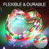 Solar Christmas String Lights Outdoor, Red White Green Fairy Lights, 200LED 66FT, Waterproof, 2PACK