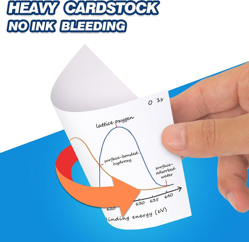 chell 200 Count 3x5 Inch 74 lb. Blank Index Cards Heavyweight, No Bleed-Through, Double Side Unlined, Cover Weight
