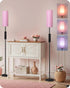 2 Pack Dimmable 2 64.4'' 10W 900LM Bulb 3000K-6500K, P06LDP205W1 Pink Floor Lamps for Living Room with Remotes and Foot