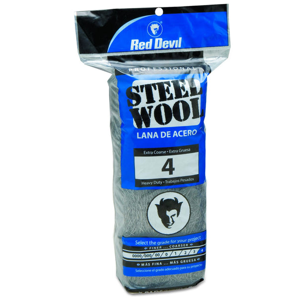 Red Devil 0317 Steel Wool, 4 Extra Coarse, Pack of 16