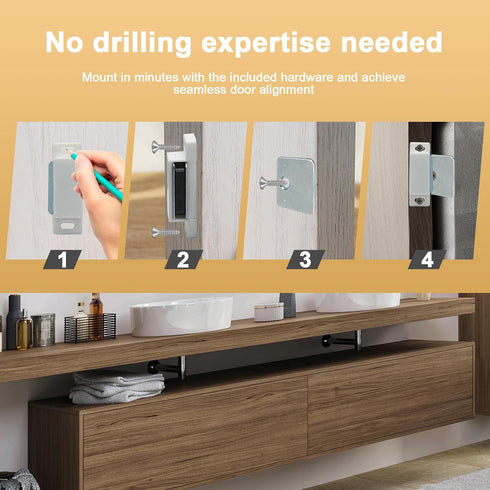 Jersvimc 12Pcs Closet Cabinet Door Magnets Catch Magnetic Door Catch, Magnetic Shutter Hardware Drawer Magnet Latch