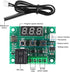 AEDIKO W1209 12V -50-110C (1-Pack) DC Digital Temperature Controller Board Blue Digital Display Thermostat Electronic