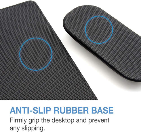 SenseAGE Ergonomic Detachable Mouse Pad - Wrist Support, Adjustable Placement for Pain Relief, Non-Slip Base (Black)