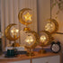 LED Moon Lamp Romantic Iron Desk Lamp Ambient Lighting Night Light Lamps for Nightstand Aesthetic Bedside Lamps Night