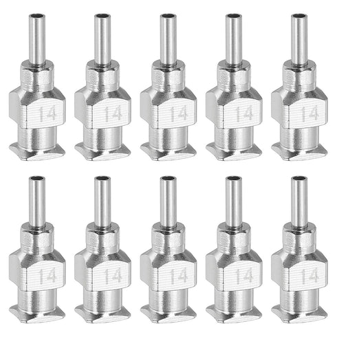 PATIKIL 10 Pcs 14G Bent Blunt Tip Dispensing Needle 0.26 Inch Stainless Steel Liquid Dispenser with Lure Lock for