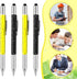 Chinco 48 Pcs Multi Tool Ballpoint Pen, 6 in 1 Pen for Men Dad with 48 Pcs Black Ink Refills