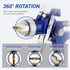 2-in-1 (1.4mm 600ml 0.8mm 125ml) Toolbox Professional HVLP Gravity Feed Spray Gun Kit + with Locking Pressure Regulator